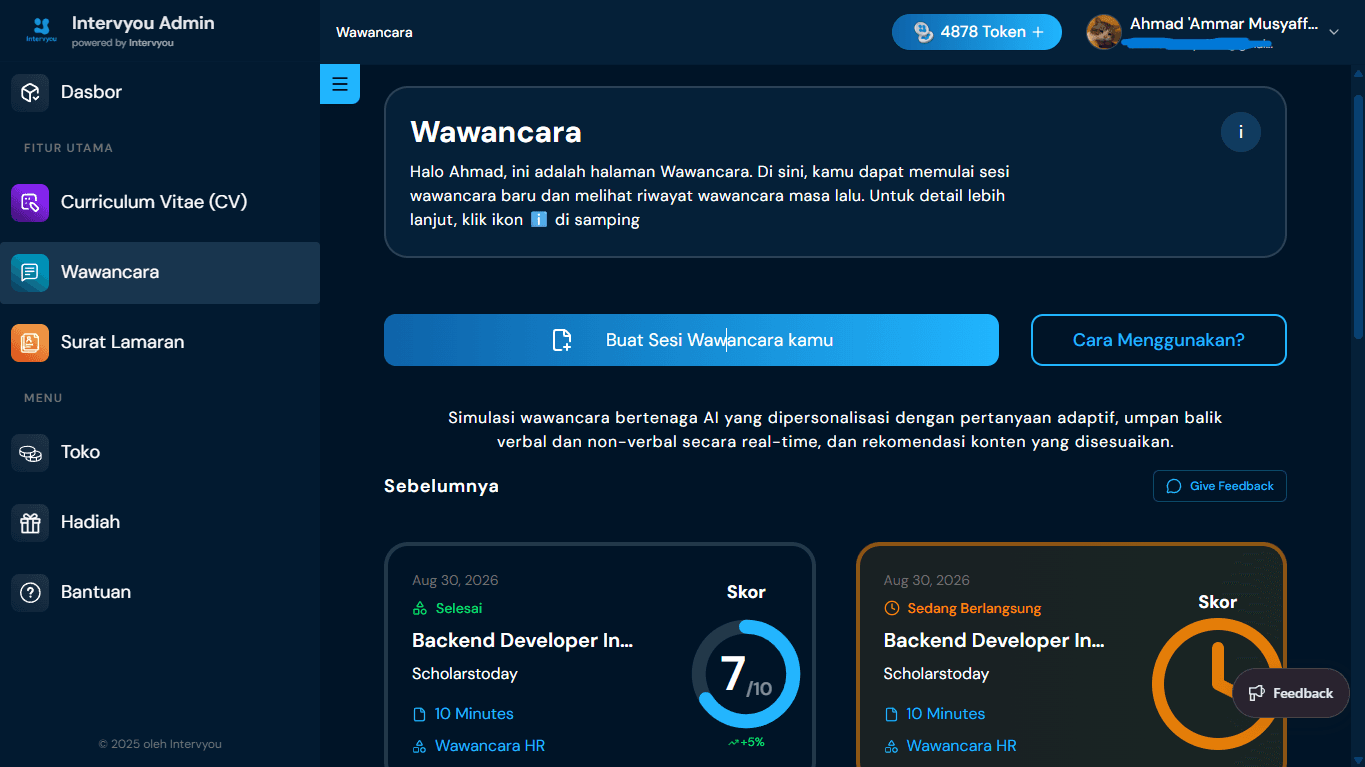 Akses Menu Wawancara