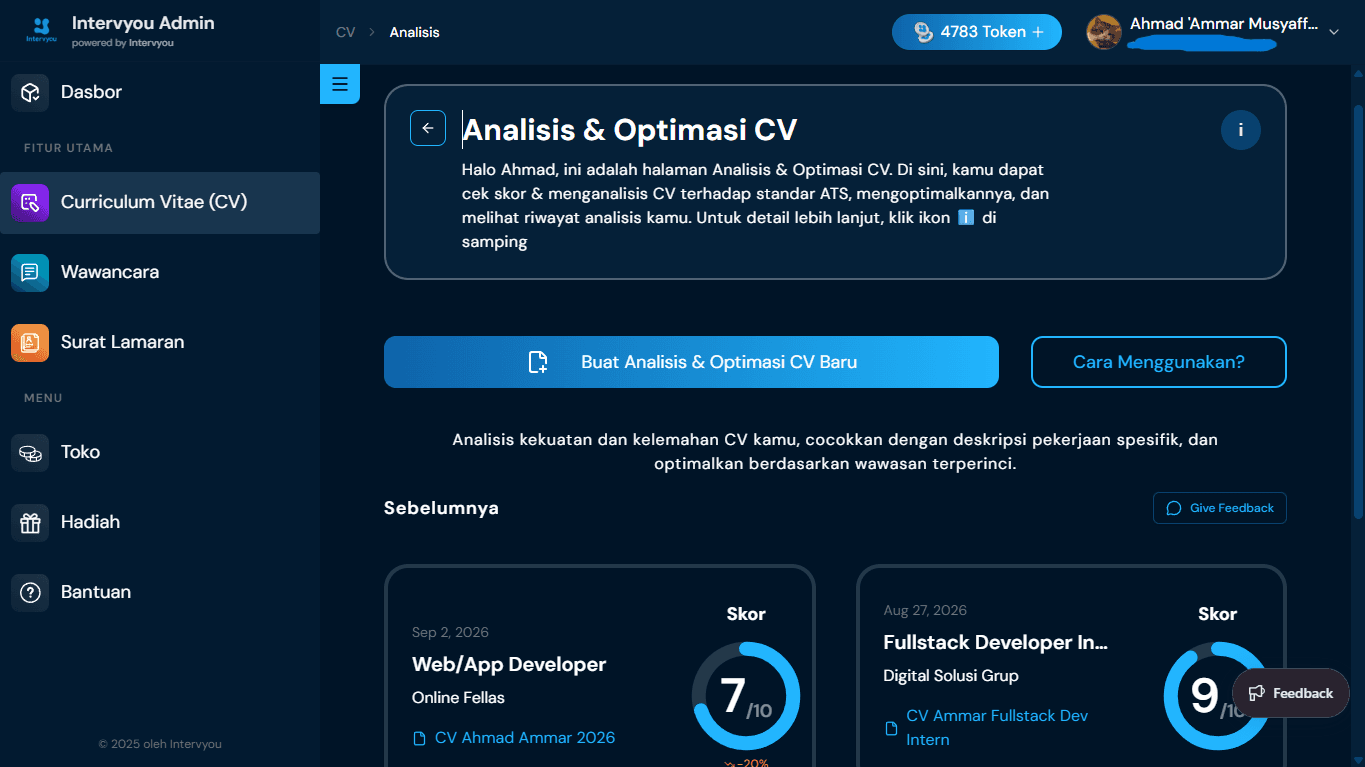 Pilih CV untuk Analisis