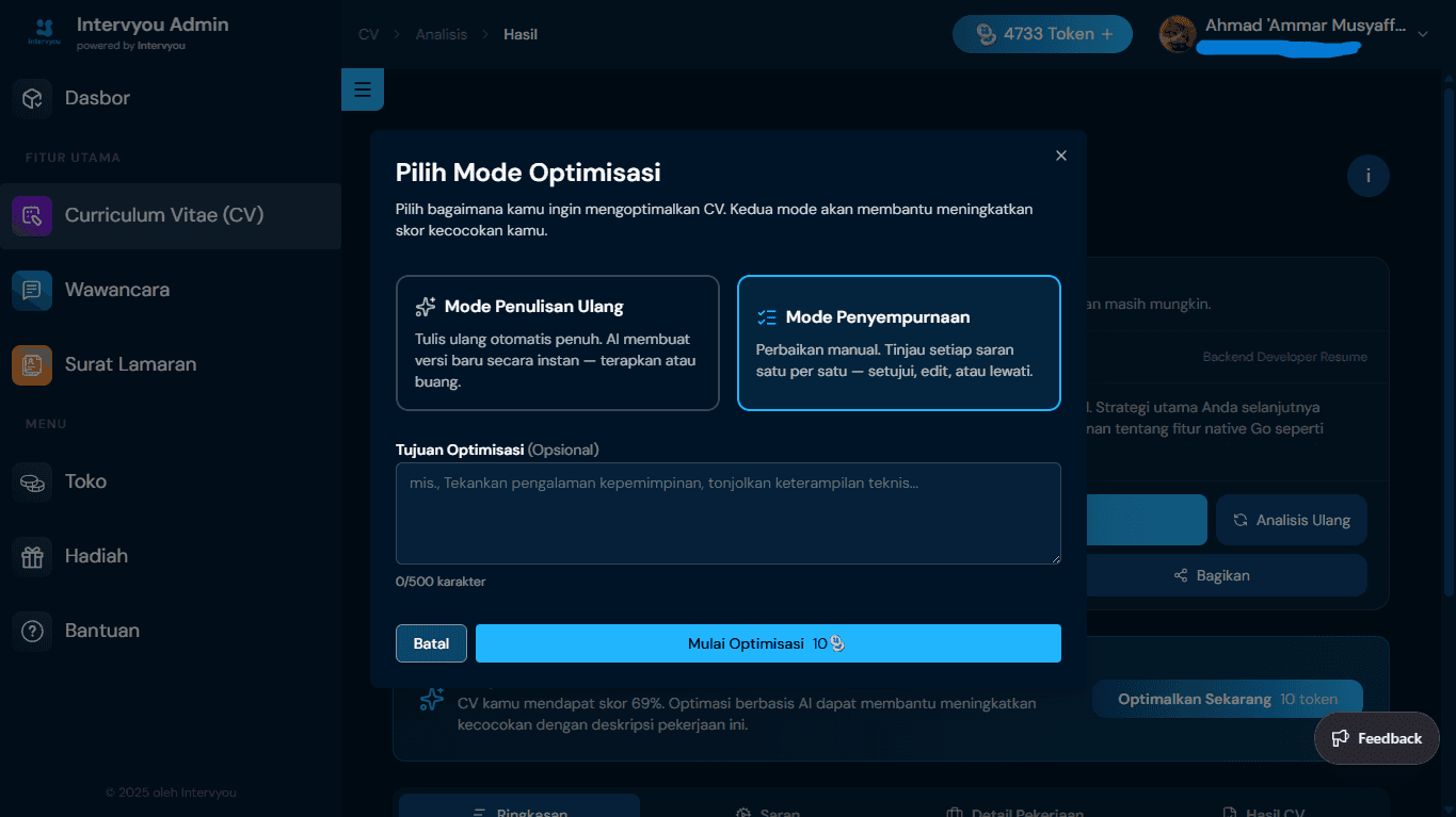 Alternatif Mode: Penyempurnaan (Refinement) Per Bagian