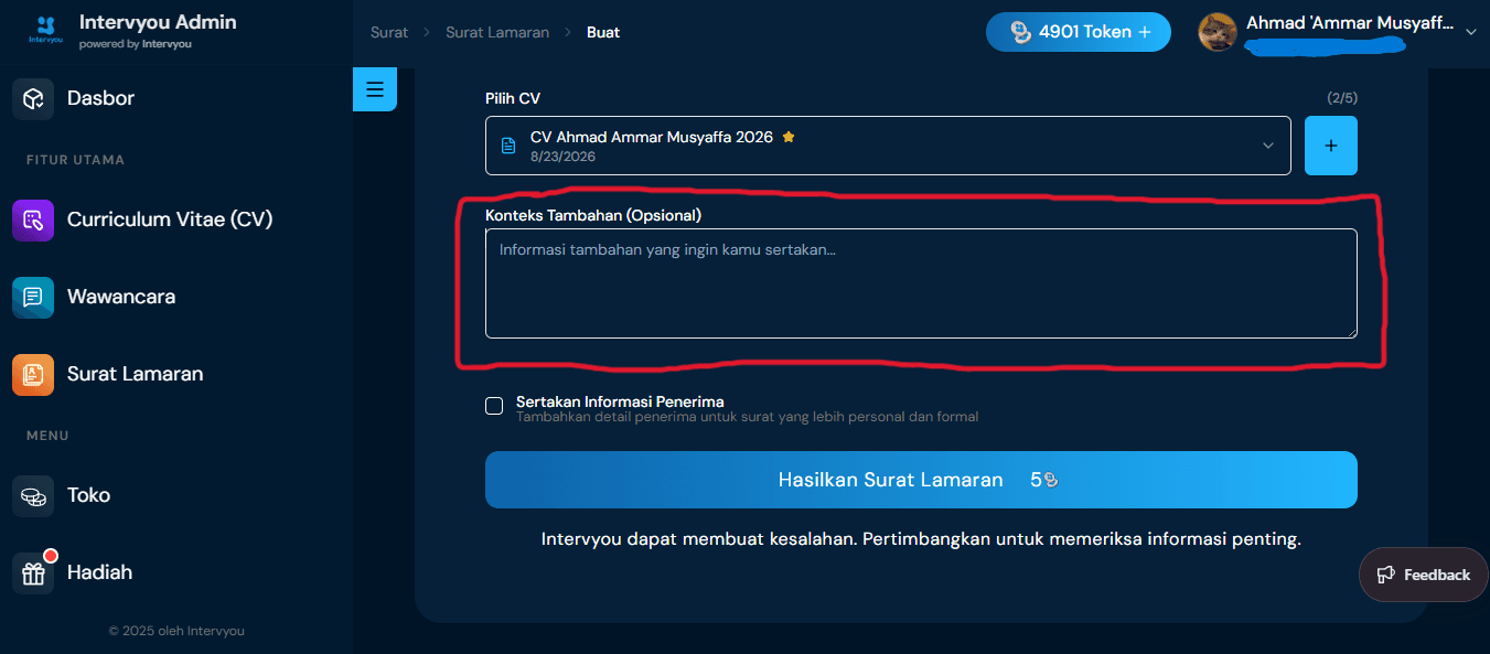 5. Instruksi Khusus (Opsional)