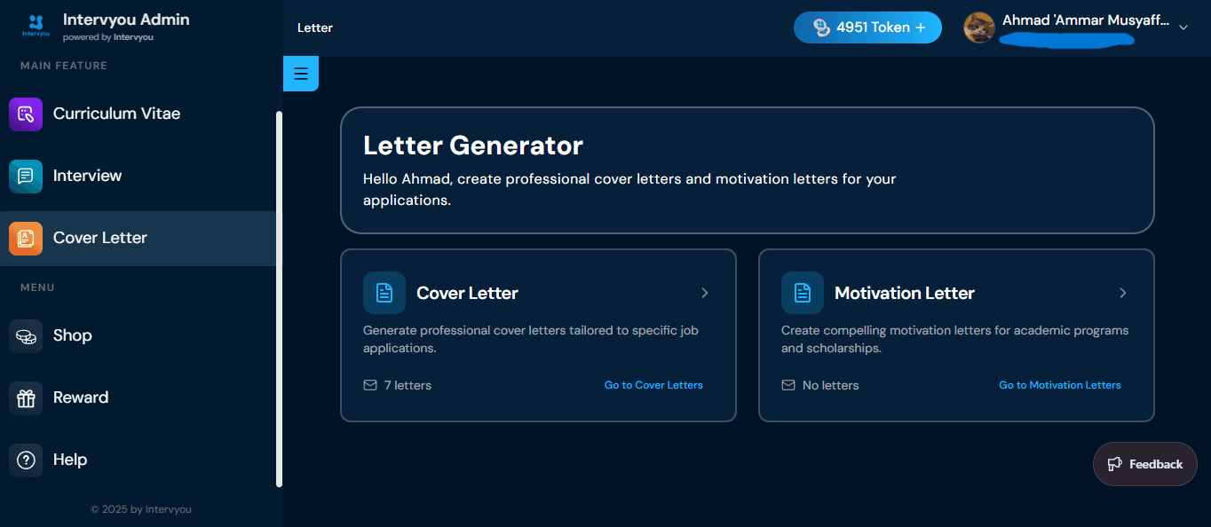 1. Masuk ke Letter Hub