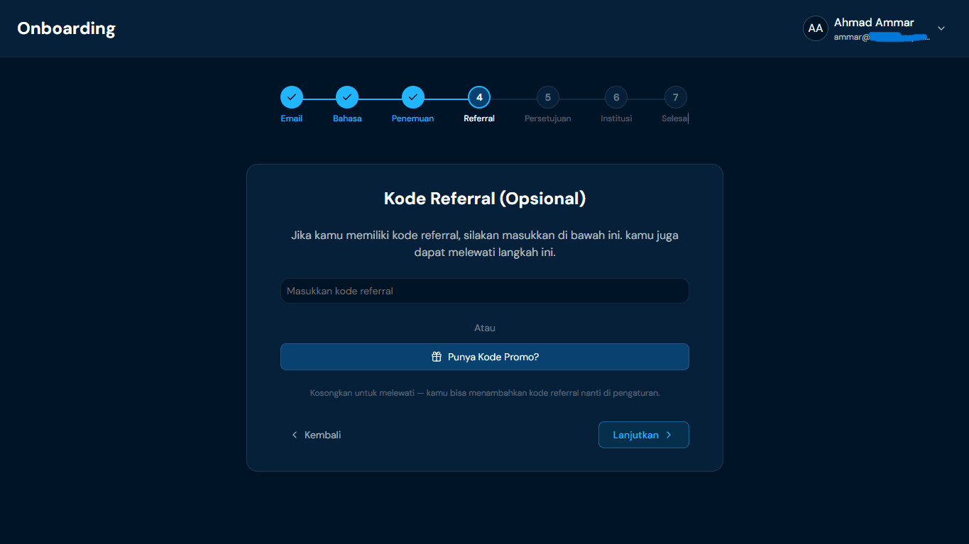 4. Kode Referal
