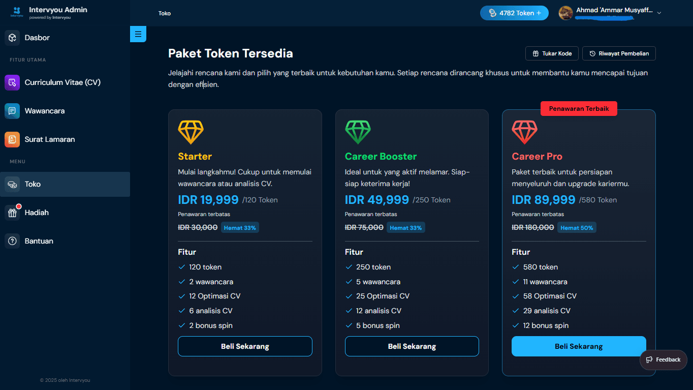 1. Akses Halaman Shop